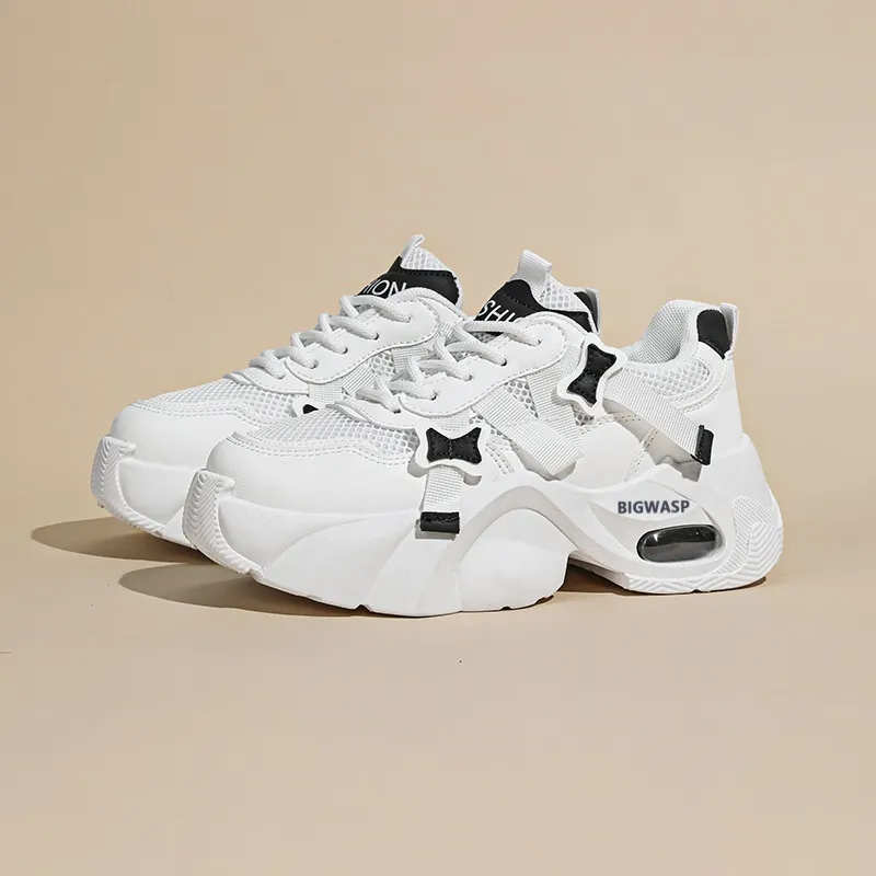 BIGWASP Anti Slip Wear Resistant Low Top Chunky Sneakers Women's-2