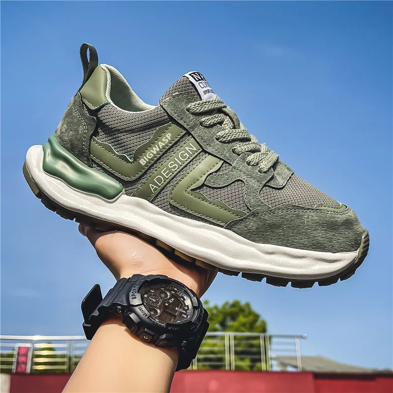 BIGWASP Anti Slip Wear Resistant Low Top Casual Shoes Men's-7