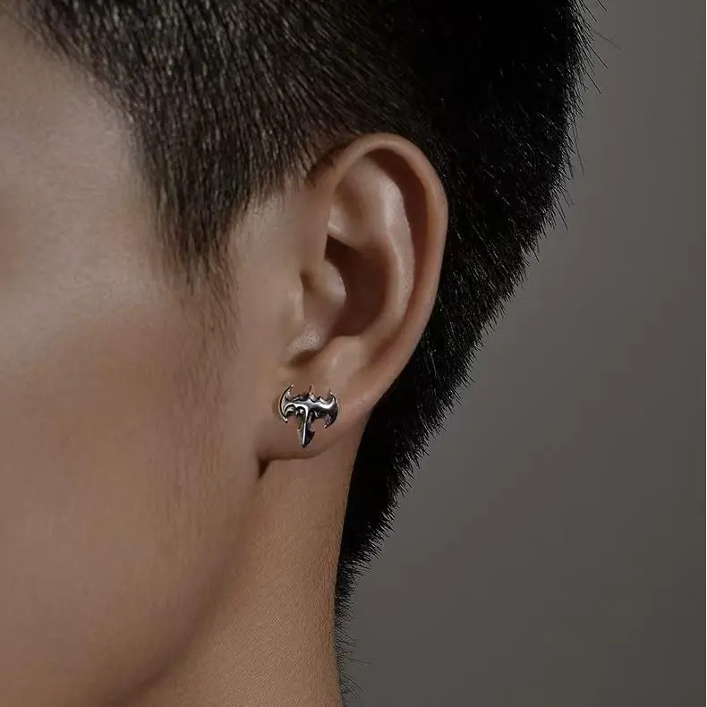 BLESSED BULLET Alloy Stud Earrings Men's-1