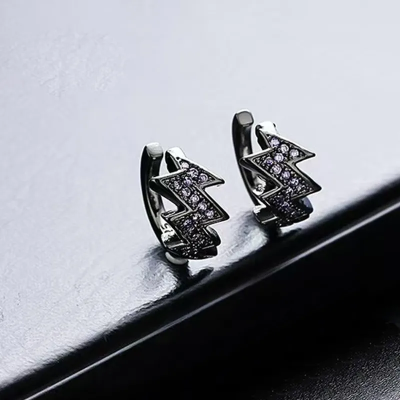 BLESSED BULLET Copper Zircon Clip On Earrings Unisex-3