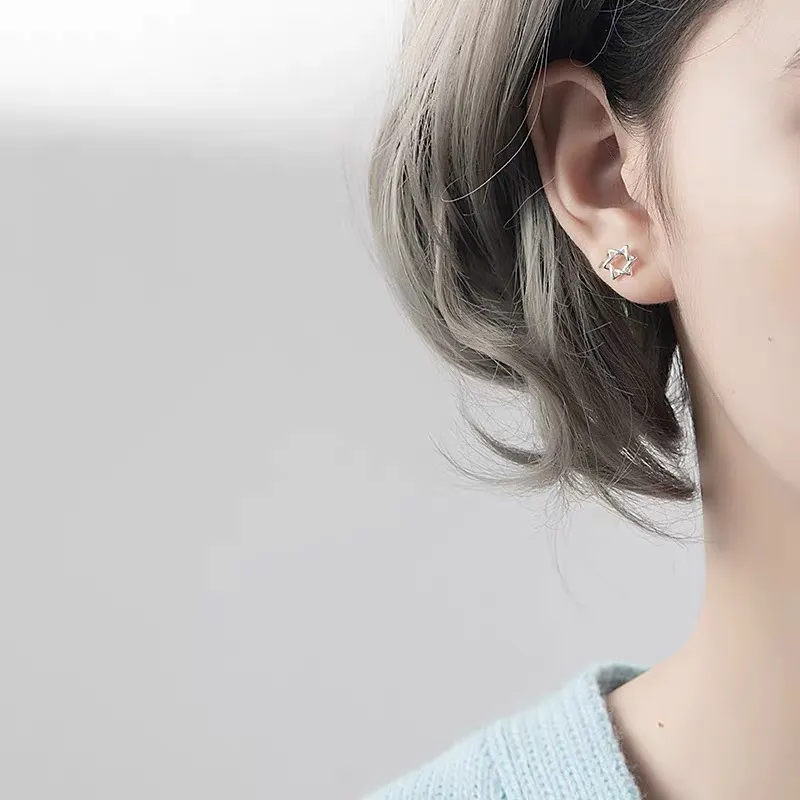 BLESSED BULLET Zircon Stud Earrings Women's-8