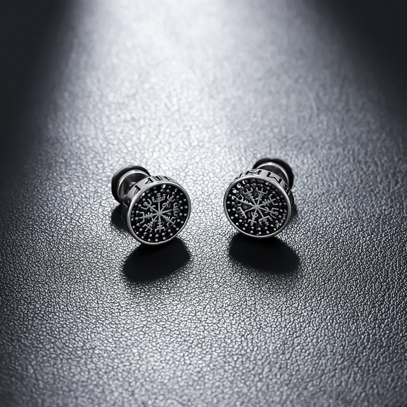 BLESSED BULLET Alloy Stud Earrings Men's-2