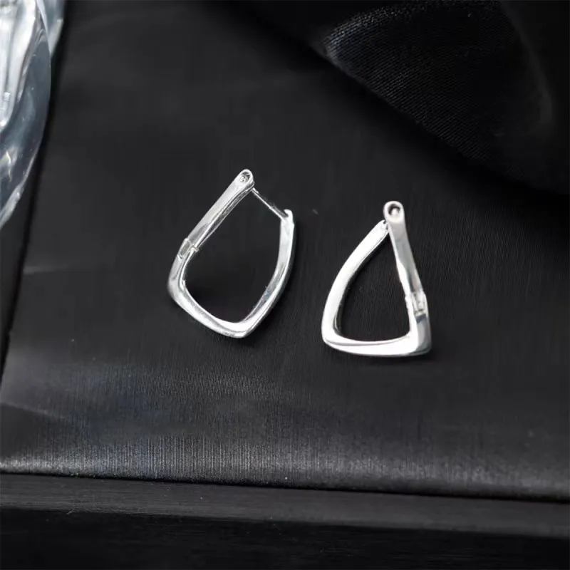 BLESSED BULLET S925 Sterling Silver Needle Earrings Women's-5