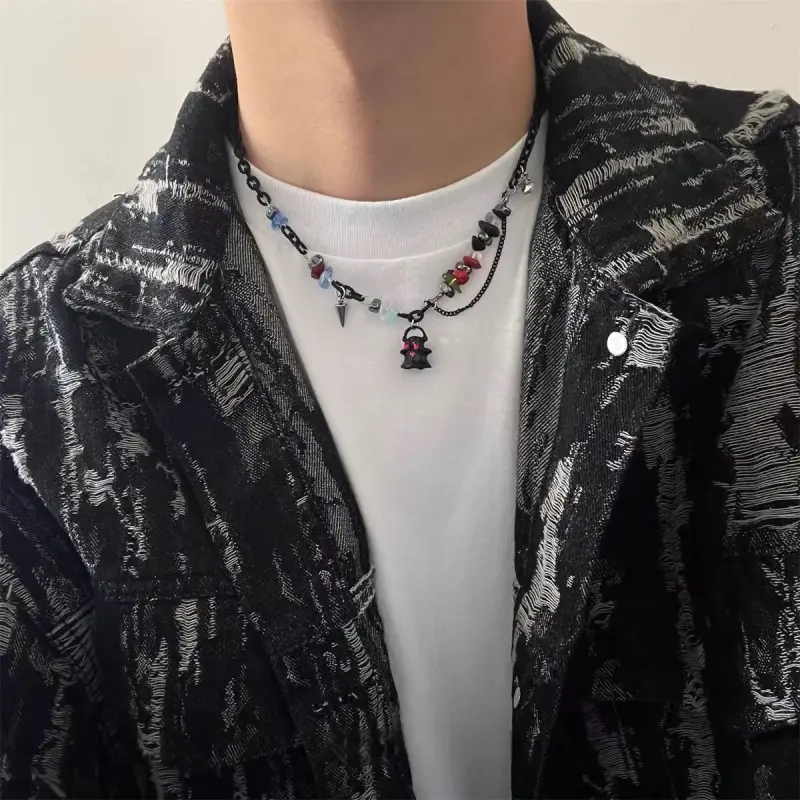 BLESSED BULLET Alloy Necklaces Unisex Multicolor-5