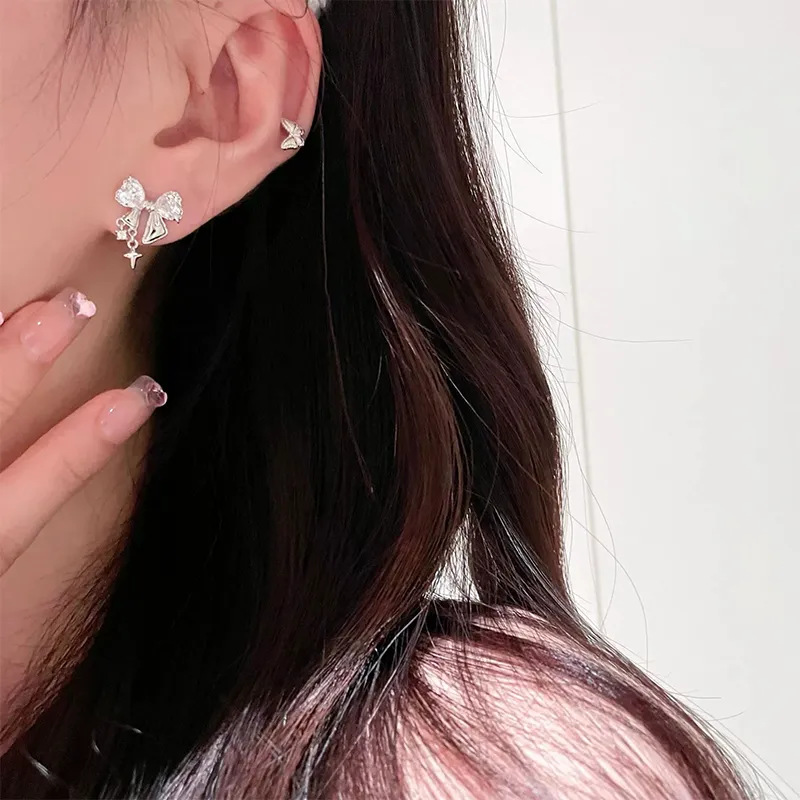 BLESSED BULLET S925 Sterling Silver Stud Earrings Women's-3