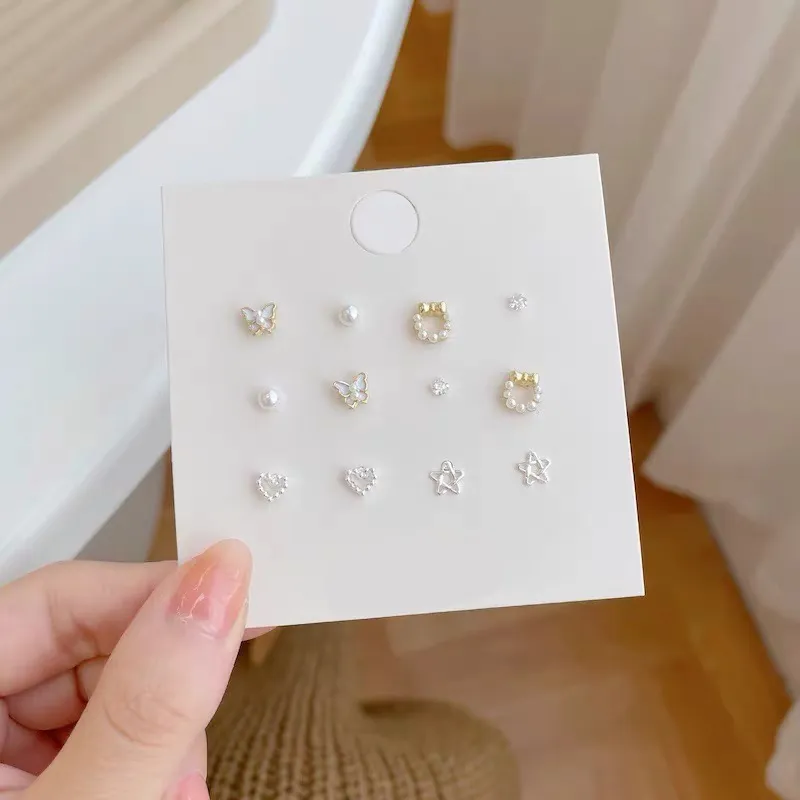 BLESSED BULLET Zircon Stud Earrings Women's-4