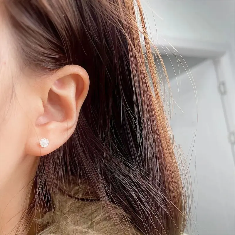 BLESSED BULLET 999 Fine Silver Stud Earrings Women's-3