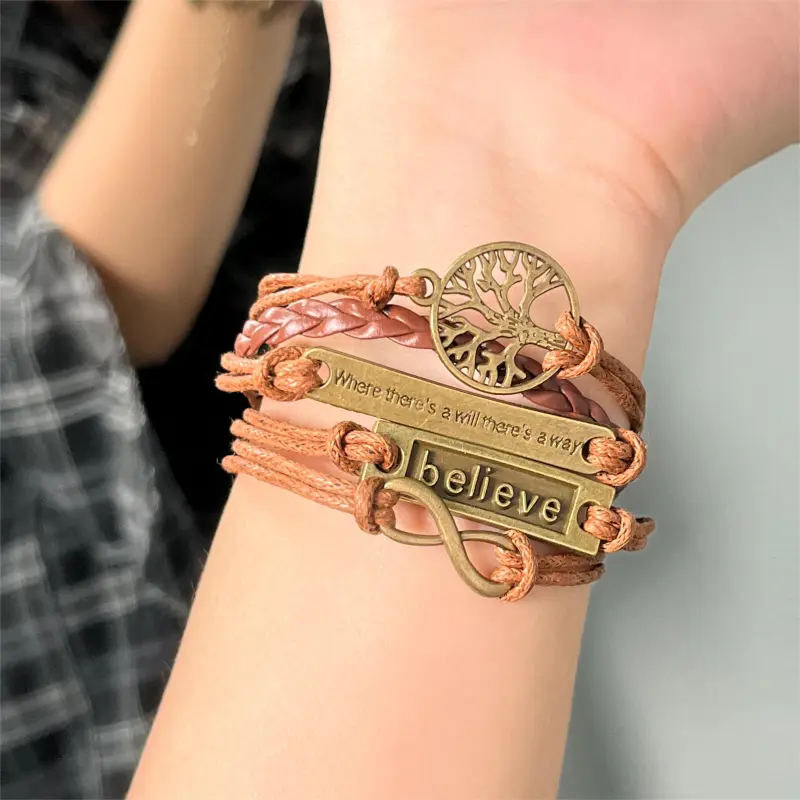 BLESSED BULLET Wax Cord Bracelets Unisex-1