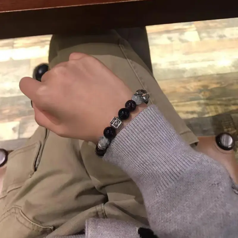 BLESSED BULLET Colored Glaze Jade Bracelets Unisex-3