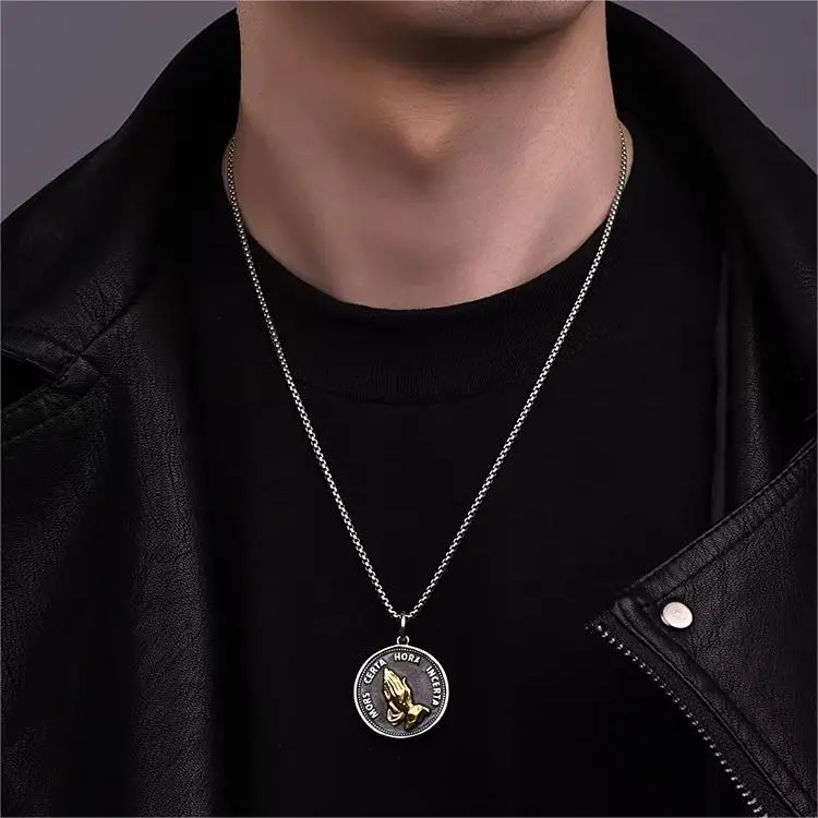 BLESSED BULLET Titanium Steel Necklaces Unisex-2