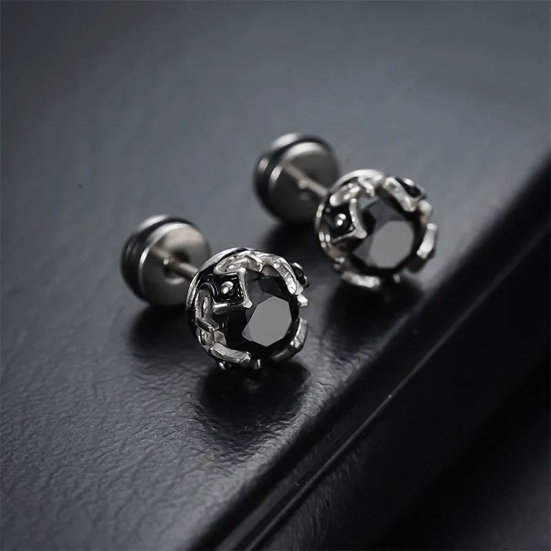 BLESSED BULLET Alloy Stud Earrings Men's-7