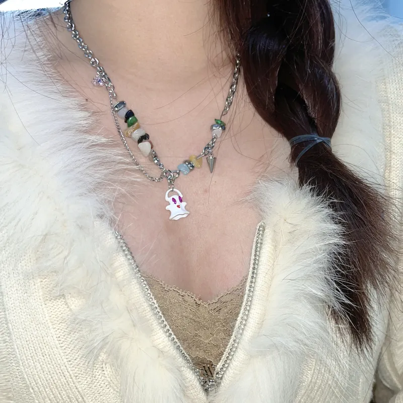BLESSED BULLET Alloy Necklaces Unisex Multicolor-3