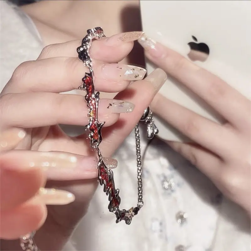BLESSED BULLET Alloy Bracelets Unisex Red-1