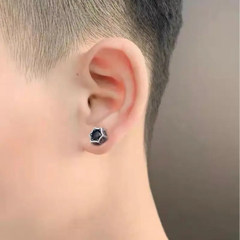 BLESSED BULLET Copper Alloy Stud Earrings Unisex-1