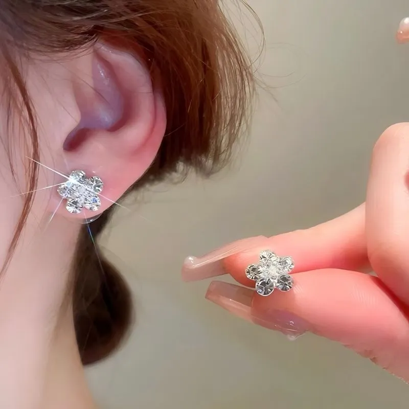BLESSED BULLET S925 Sterling Silver Stud Stud Earrings Women's-5