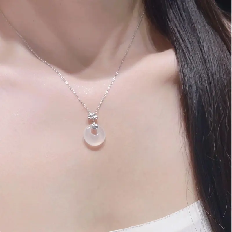 BLESSED BULLET Chalcedony Necklaces Women's-2