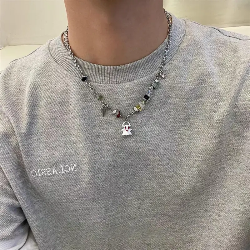 BLESSED BULLET Alloy Necklaces Unisex Multicolor-1