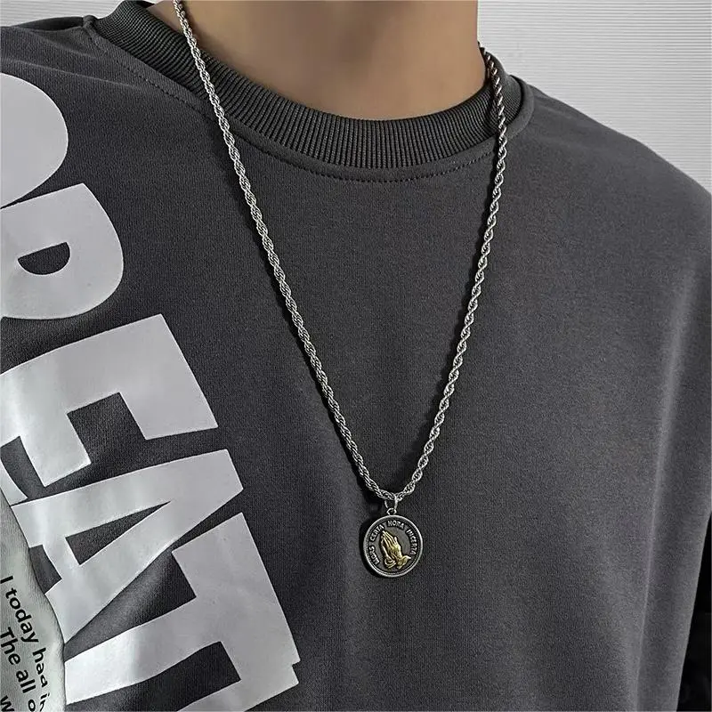 BLESSED BULLET Titanium Steel Necklaces Unisex-1