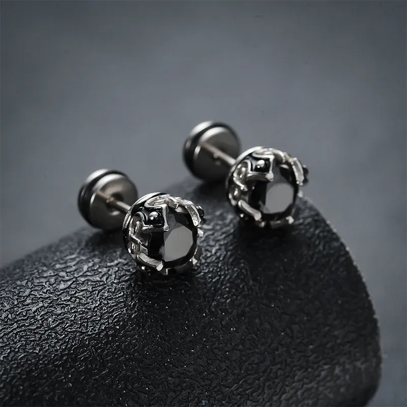 BLESSED BULLET Alloy Stud Earrings Men's-8