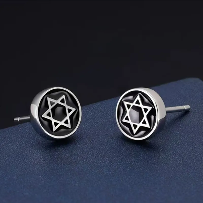 BLESSED BULLET Alloy Stud Earrings Men's-3