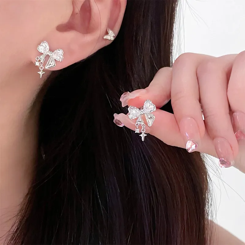BLESSED BULLET S925 Sterling Silver Stud Earrings Women's-4