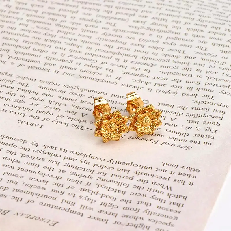 BLESSED BULLET Alloy Stud Earrings Women's Gold-2