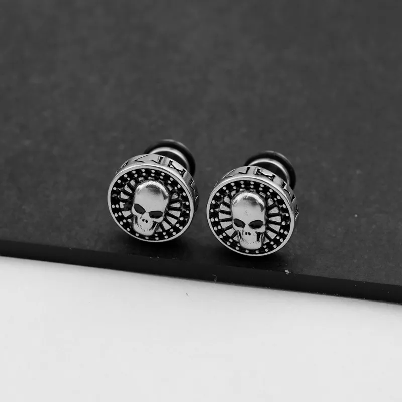 BLESSED BULLET Alloy Stud Earrings Men's-7