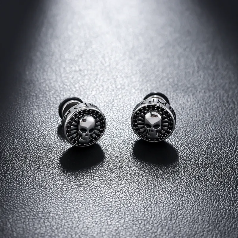 BLESSED BULLET Alloy Stud Earrings Men's-5