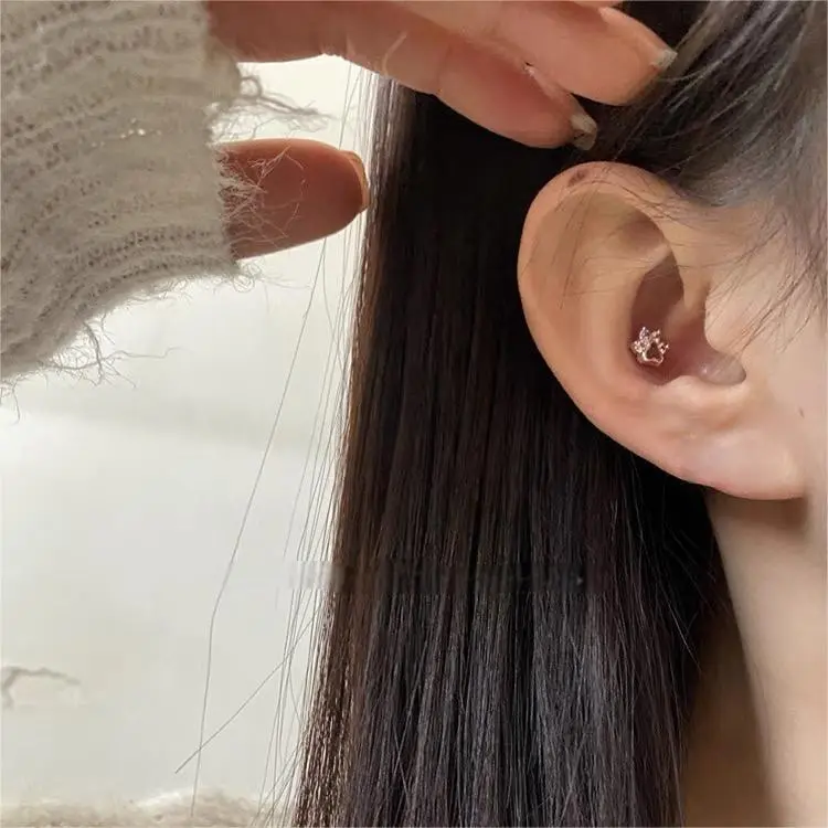 BLESSED BULLET Copper Stud Earrings Women's-1