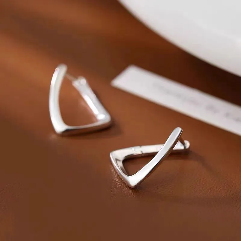 BLESSED BULLET S925 Sterling Silver Needle Earrings Women's-1
