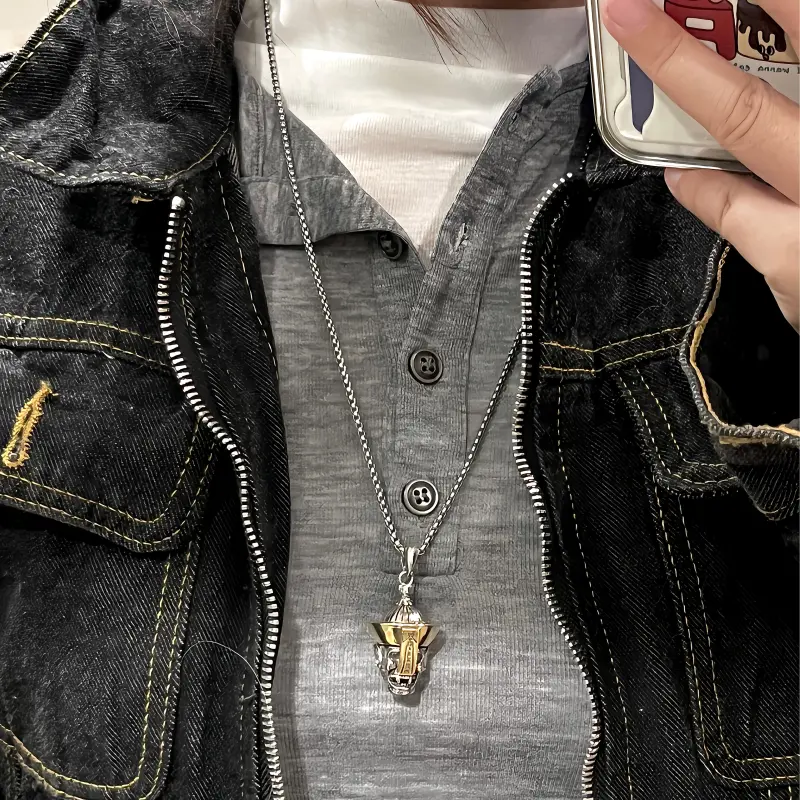BLESSED BULLET Copper Alloy Necklaces Men's-5