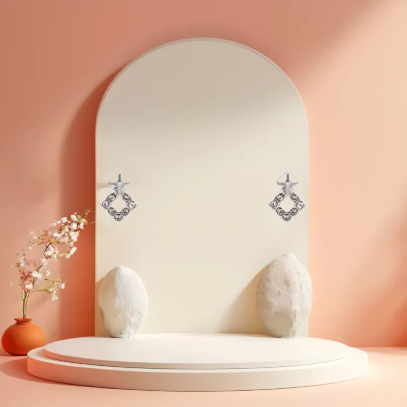 BLESSED BULLET Zircon Stud Earrings Women's-4