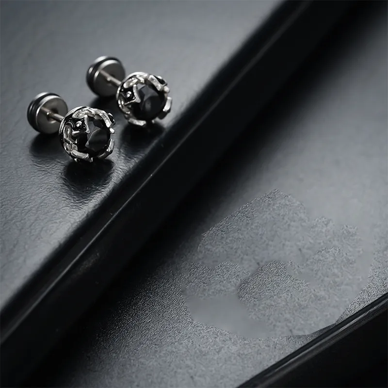 BLESSED BULLET Alloy Stud Earrings Men's-11