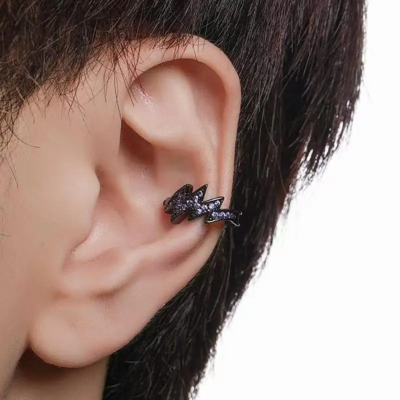 BLESSED BULLET Copper Zircon Clip On Earrings Unisex-1