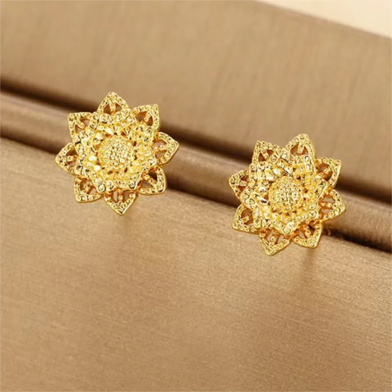 BLESSED BULLET Alloy Stud Earrings Women's Gold-1