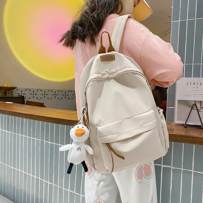 SUPERCUTE Nylon Backpack Unisex Blue/Purple/White/Black-6