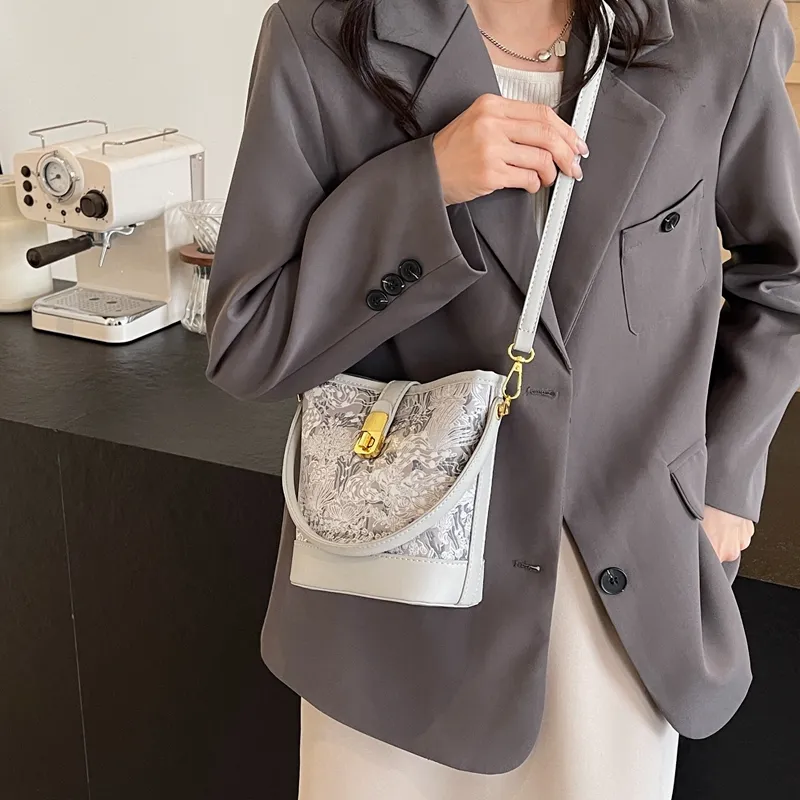 SUPERCUTE PU Handheld Bag Shoulder Bag Handbag Crossbody Bag Regular Women's Black/Pink-4
