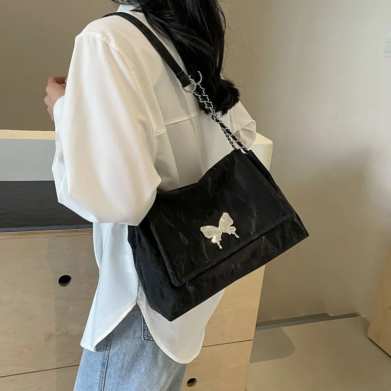 SUPERCUTE PU Shoulder Bag Women's Silver/White/Black/Pink-18