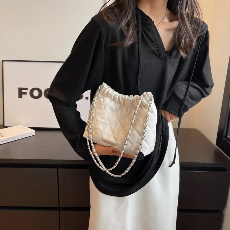 SUPERCUTE PU Tote Bag Shopping Bag Crossbody Bag Shoulder Bag Women's Silver/White/Black/Pink-7