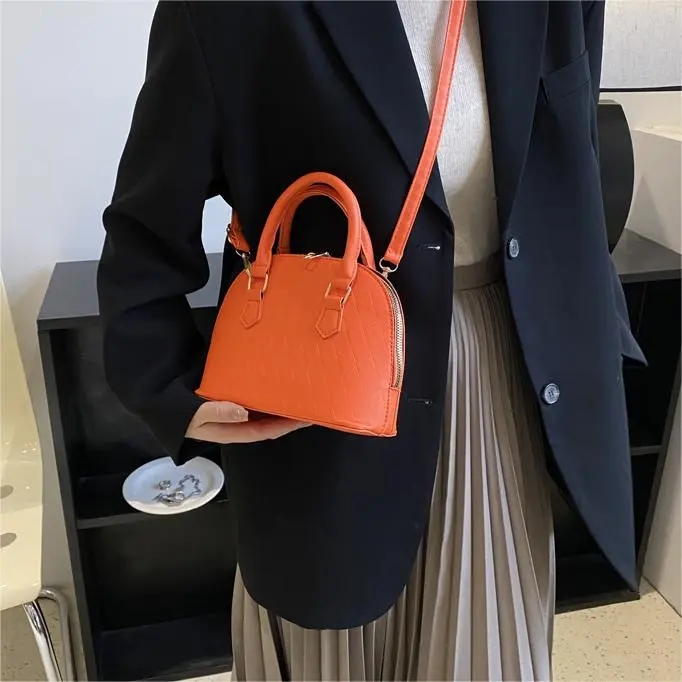 SUPERCUTE PU Dome Bag Shoulder Bag Crossbody Bag Handbag Women's Black Red/Green/Orange/Brown-20