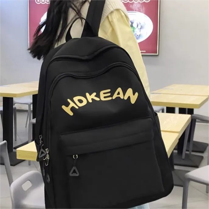 SUPERCUTE Nylon Backpack Women's White/Black/Green/Pink/Yellow-18
