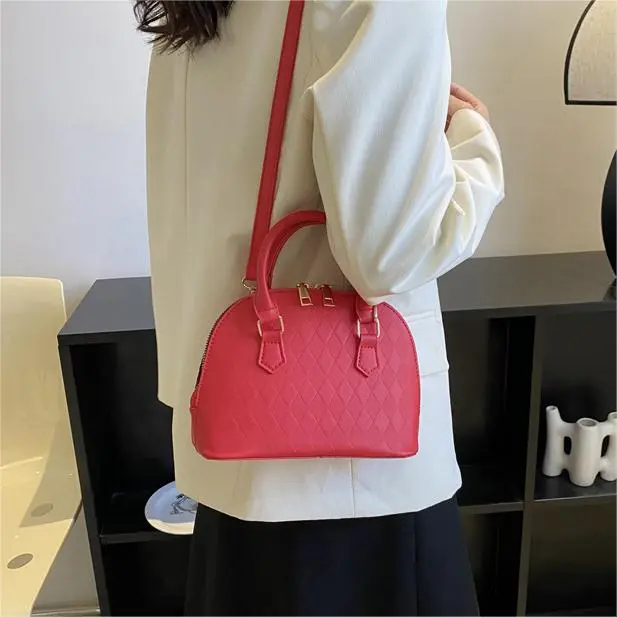 SUPERCUTE PU Dome Bag Shoulder Bag Crossbody Bag Handbag Women's Black Red/Green/Orange/Brown-10