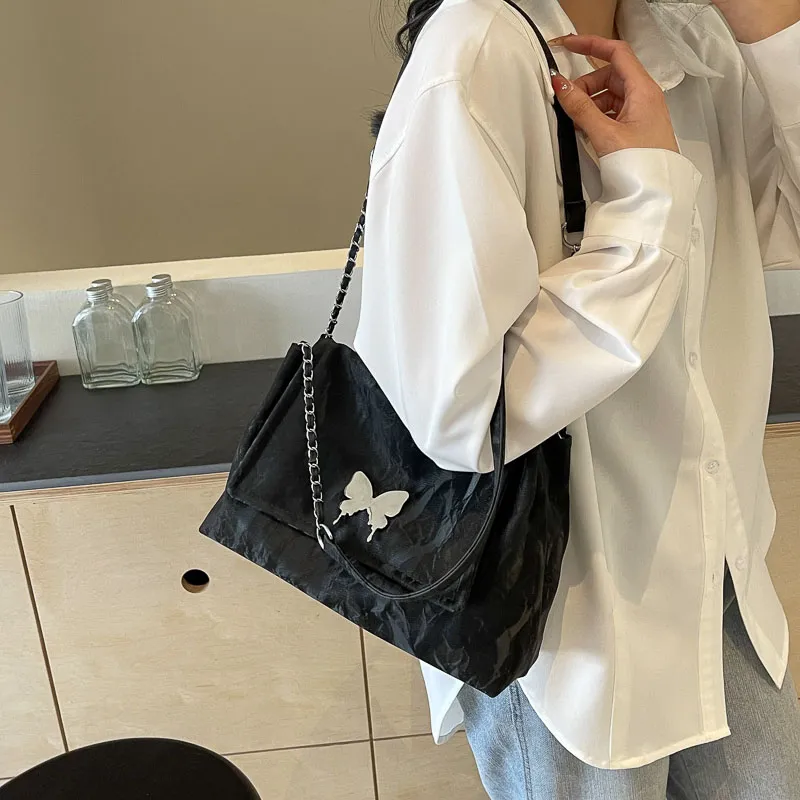 SUPERCUTE PU Shoulder Bag Women's Silver/White/Black/Pink-20