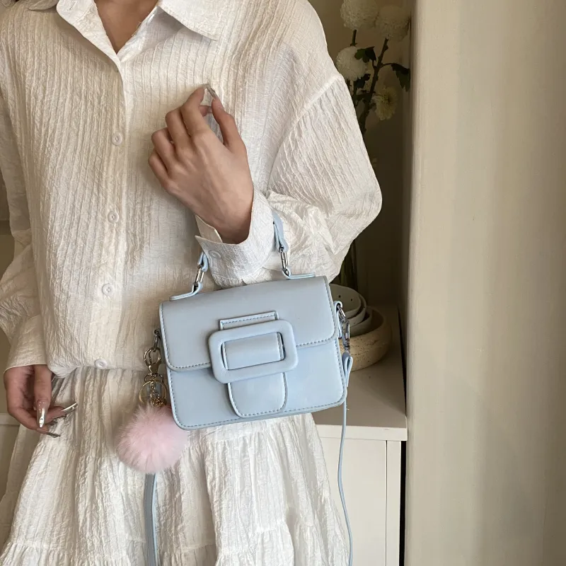SUPERCUTE PU Satchel Bag Portable Crossbody Bag Shoulder Bag Women's White/Black/Blue/Pink-16