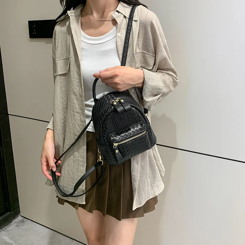SUPERCUTE PU Backpack Regular Women's Pink/Khaki/Silver/Black-20