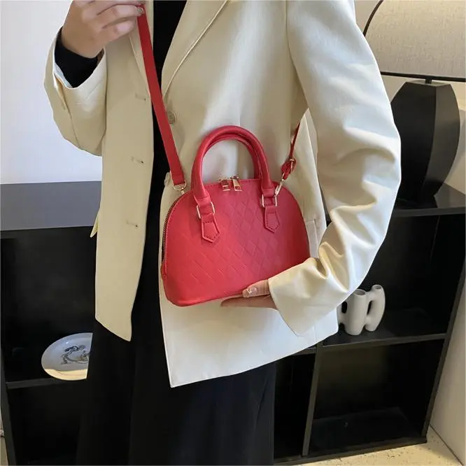 SUPERCUTE PU Dome Bag Shoulder Bag Crossbody Bag Handbag Women's Black Red/Green/Orange/Brown-8