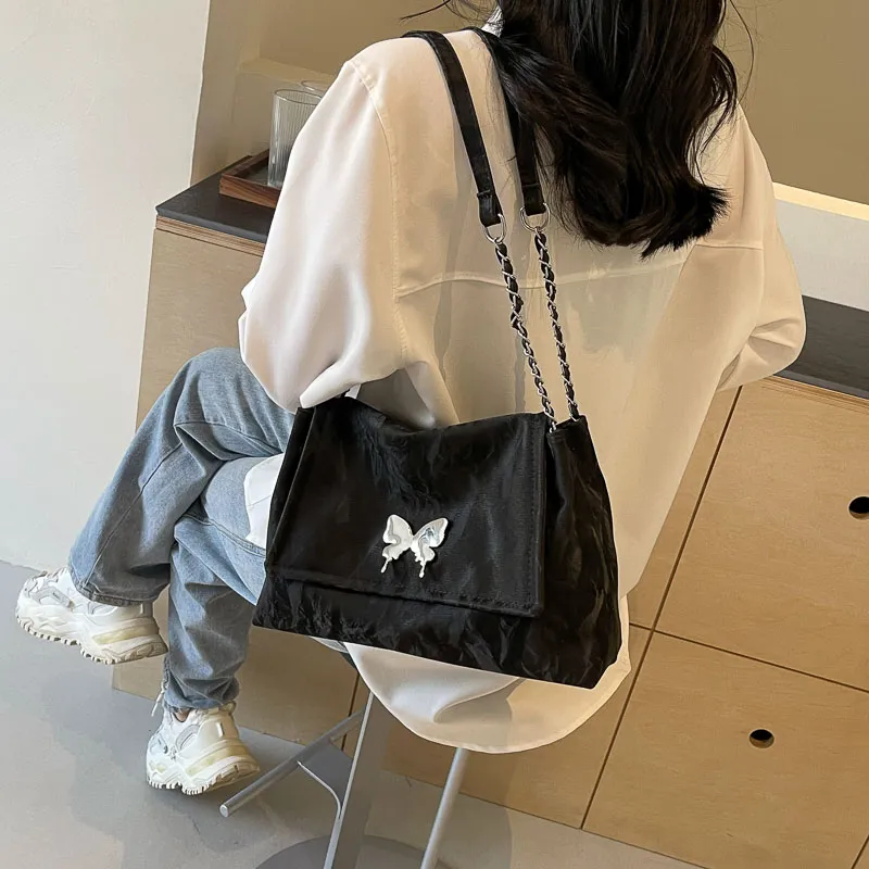 SUPERCUTE PU Shoulder Bag Women's Silver/White/Black/Pink-21
