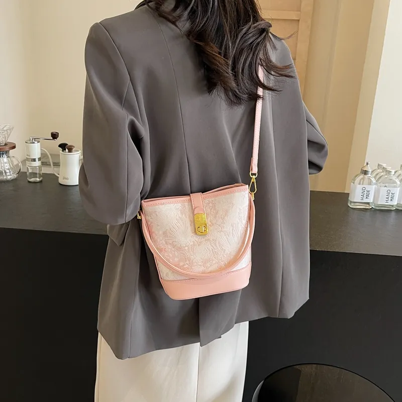 SUPERCUTE PU Handheld Bag Shoulder Bag Handbag Crossbody Bag Regular Women's Black/Pink-18