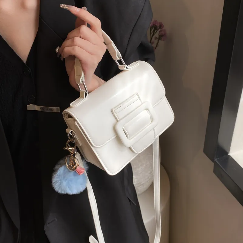 SUPERCUTE PU Satchel Bag Portable Crossbody Bag Shoulder Bag Women's White/Black/Blue/Pink-2