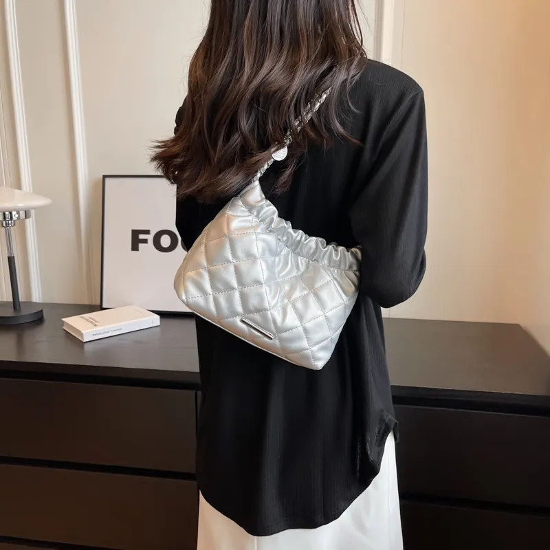 SUPERCUTE PU Tote Bag Shopping Bag Crossbody Bag Shoulder Bag Women's Silver/White/Black/Pink-1